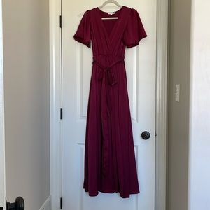 S Baltic Born Sicily Satin Maxi Dress Mulberry